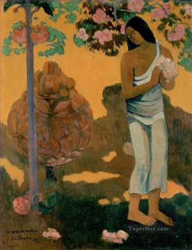 Paul Gauguin Painting - Te avae no Maria Mes de María Postimpresionismo Primitivismo Paul Gauguin